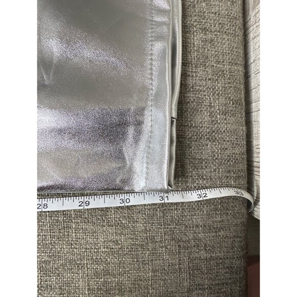 Metallic Silver Wild Fable Womens Trendy Pants Size 4 Shiny with Pockets - Picture 8 of 8
